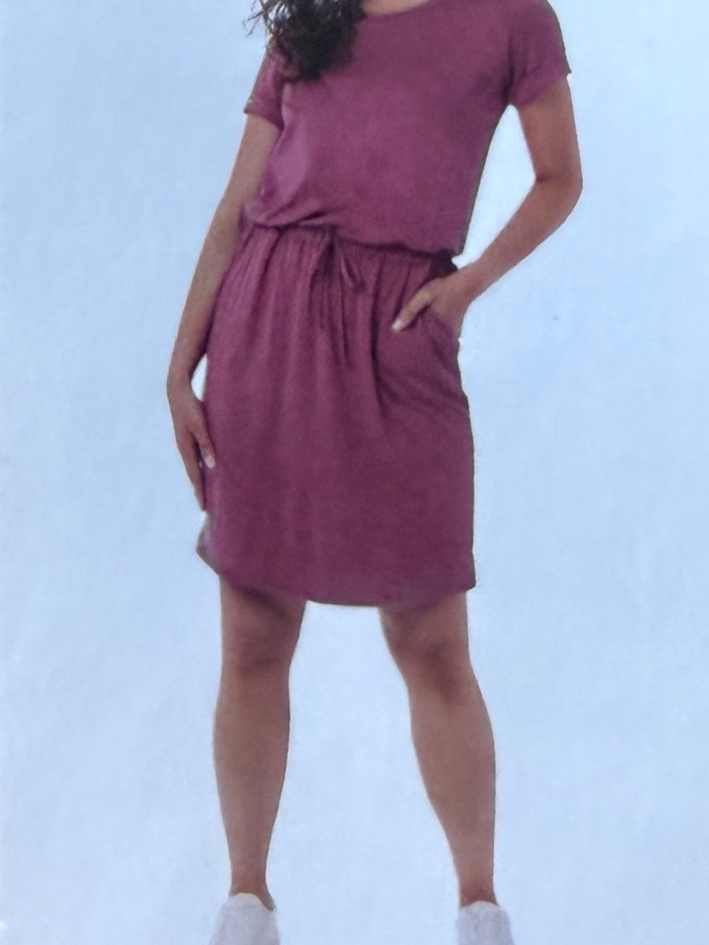 32 Degrees COOL Casual Short-Sleeve Jersey Drawstring Waist Dress, XXL